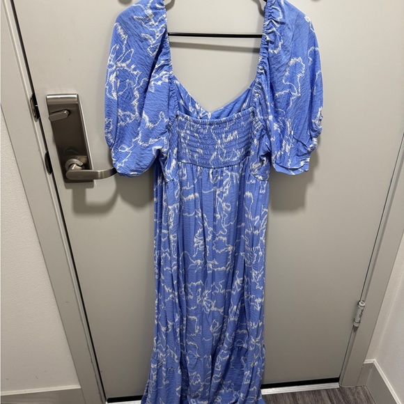 Nine West Blue and White Long Sleeve Dress - Picture 4 of 4